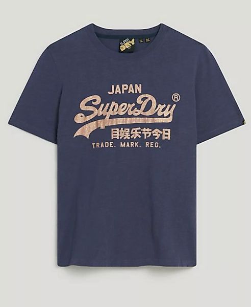 Superdry T-Shirt METALLIC VL RELAXED T SHIRT Lauren Navy günstig online kaufen