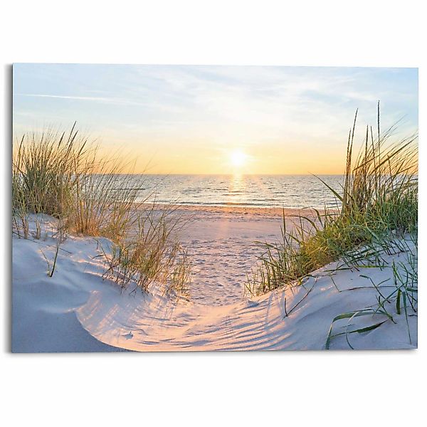 Reinders Deco-Panel "Sonnenuntergang in den Dünen", Wohnzimmer - Beige - MD günstig online kaufen