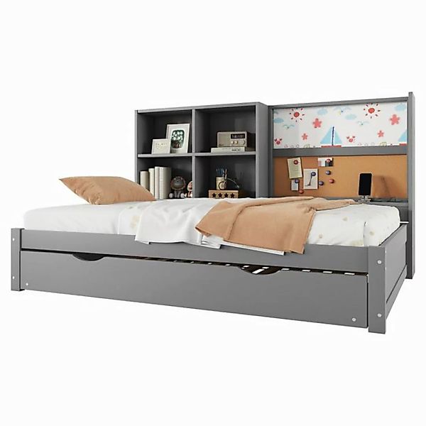 HAUSS SPOLE Kinderbett 90*200cm mit ausziehbarem Bett, usb-Ladeanschluss, S günstig online kaufen