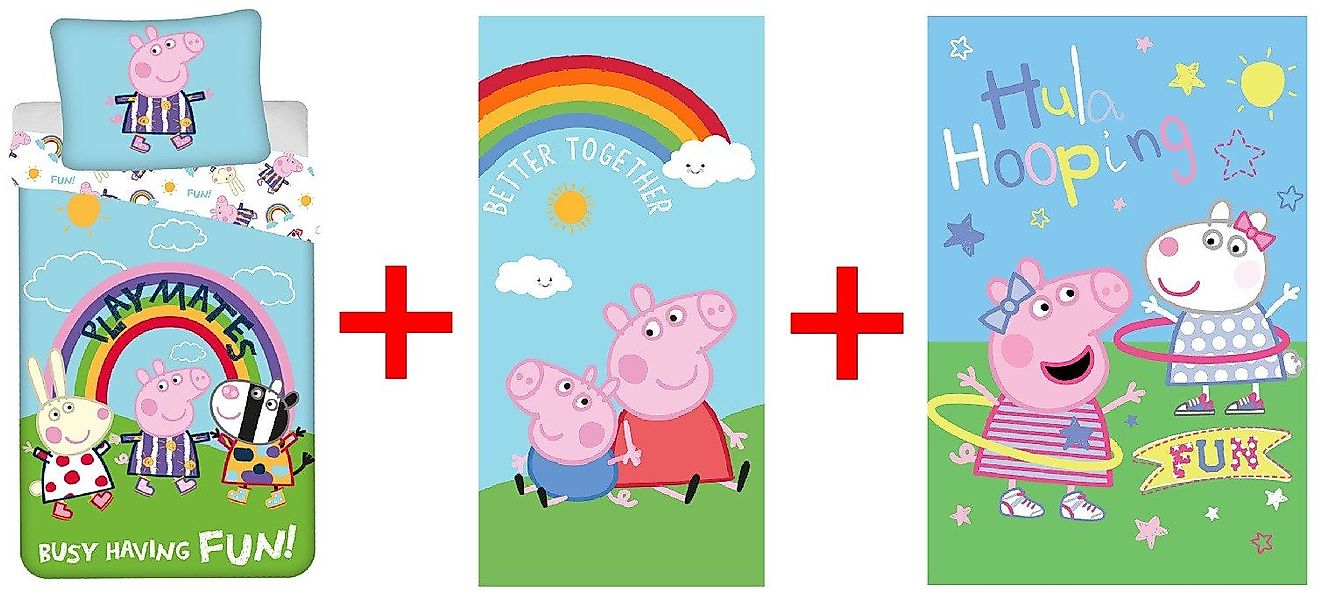 Peppa Pig Kinderbettwäsche Peppa Wutz Bettwäsche günstig online kaufen