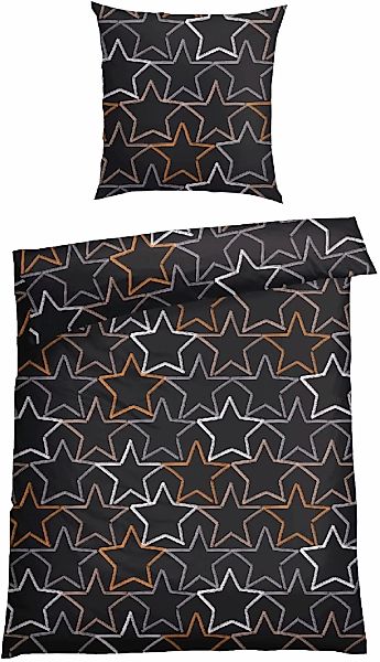 Schiesser Bettwäsche "Lizzy aus weicher Baumwolle mit coolem Sterne-Print" günstig online kaufen