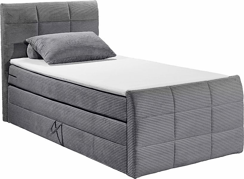 ED EXCITING DESIGN Boxspringbett "Bolivia", harte Seite mit Kokosmatte, wei günstig online kaufen