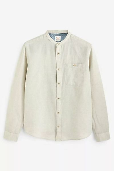 Next Langarmhemd Hemd mit Krempelärmeln und Grandad-Kragen (1-tlg) günstig online kaufen