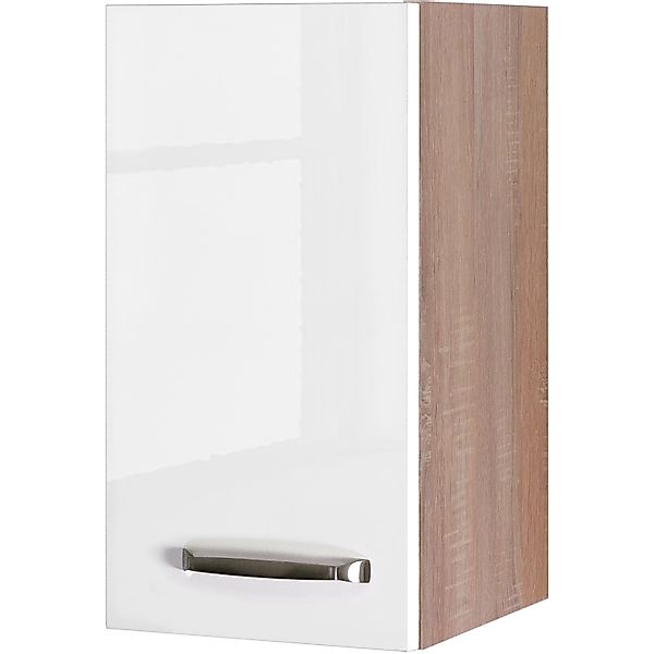 Flex-Well Exclusiv Küchen-Oberschrank Valero 30x55cm Hochglanz Weiß-Sonoma günstig online kaufen