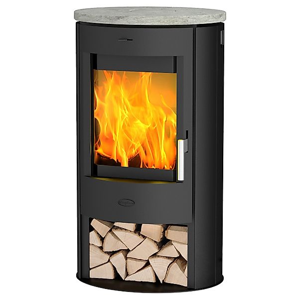 Fireplace Zaria Kaminofen Speckstein Schwarz 6 kW günstig online kaufen