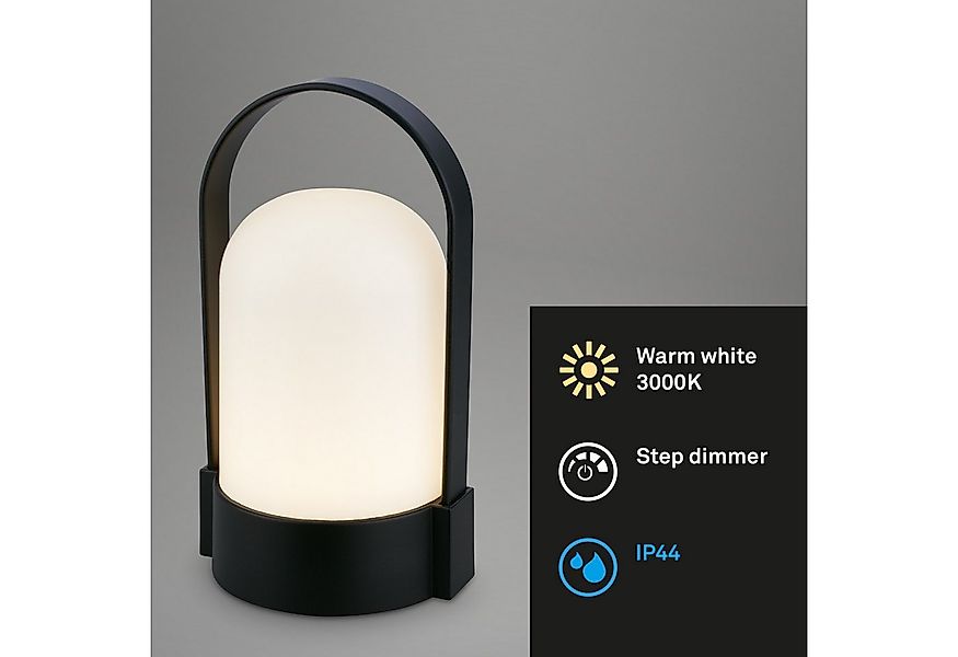 Briloner Leuchten Tischleuchte LED Tischlampe Warmweiß Akku dimmbar Indoor günstig online kaufen
