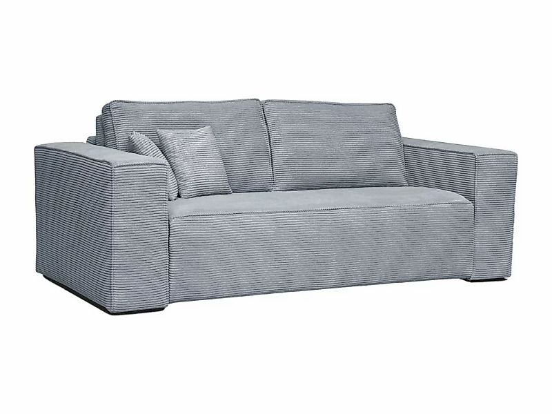 Schlafsofa mit Matratze 3-Sitzer - Cord - Grau - Liegefläche 140 cm - Matra günstig online kaufen