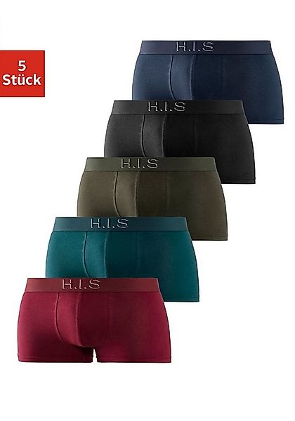 H.I.S Hipster (Packung, 5-St) knapp sitzende Boxershorts am Webbund mit Log günstig online kaufen