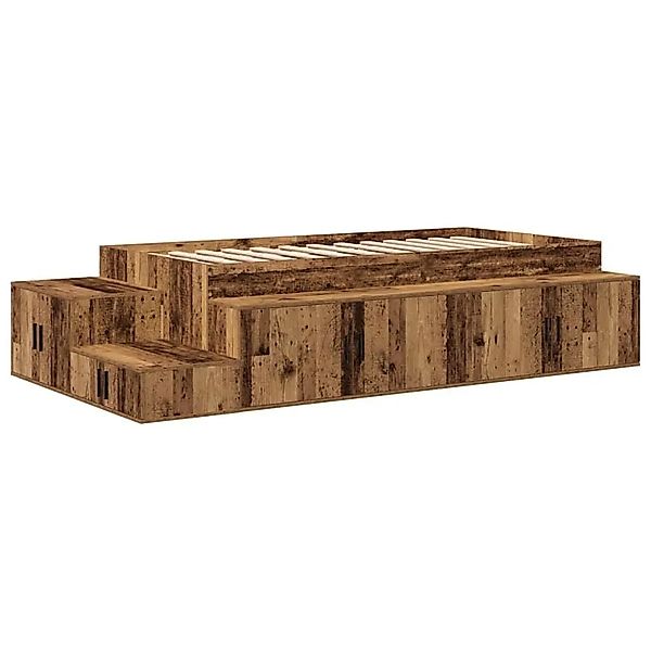 vidaXL Stauraumbett Altholz 90 cm Holzwerkstoff 3335571 günstig online kaufen