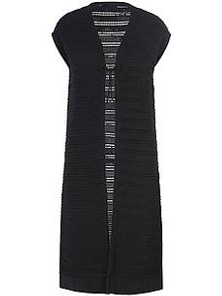 Long-Strickweste Anna Aura schwarz günstig online kaufen