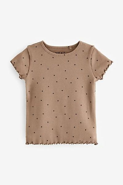 Next T-Shirt Geripptes Top mit kurzen Ärmeln (1-tlg) günstig online kaufen