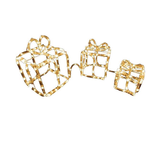 Gartenpirat LED Dekofigur Geschenkboxen 3er-Set Drahtgestell mit Lichtschla günstig online kaufen