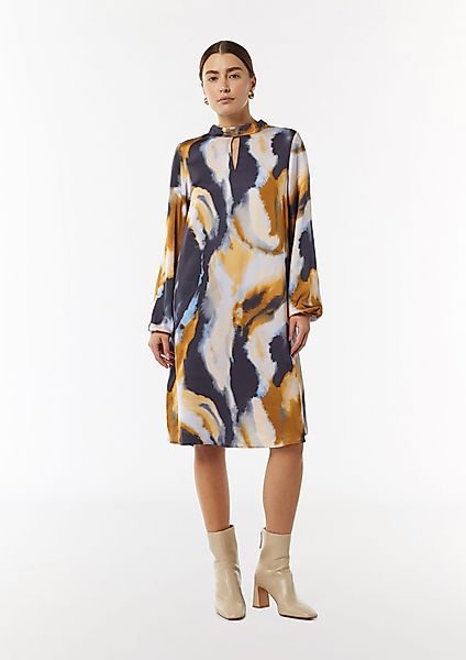 Comma Minikleid Kleid mit All-over-Print und günstig online kaufen