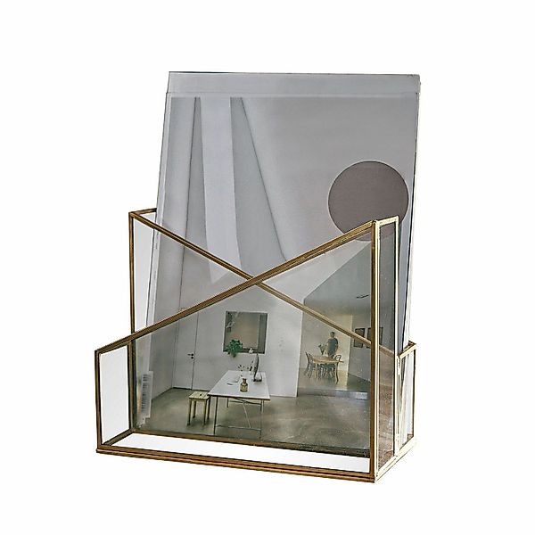 Mirabeau Organizer Zeitschriftenhalter Moselle gold/klar günstig online kaufen