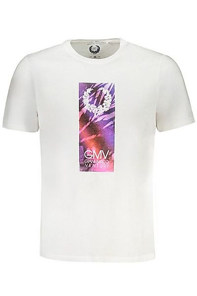 GIAN MARCO VENTURI T-Shirt Herren Kurzarm T-Shirt Weiß mit Rundhals und Log günstig online kaufen