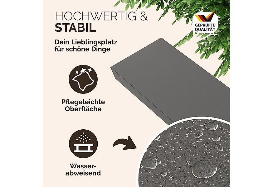 Casaria Wandboard, Grau Hängeregal mit Halterung 15kg Tragkraft Küche Matt günstig online kaufen