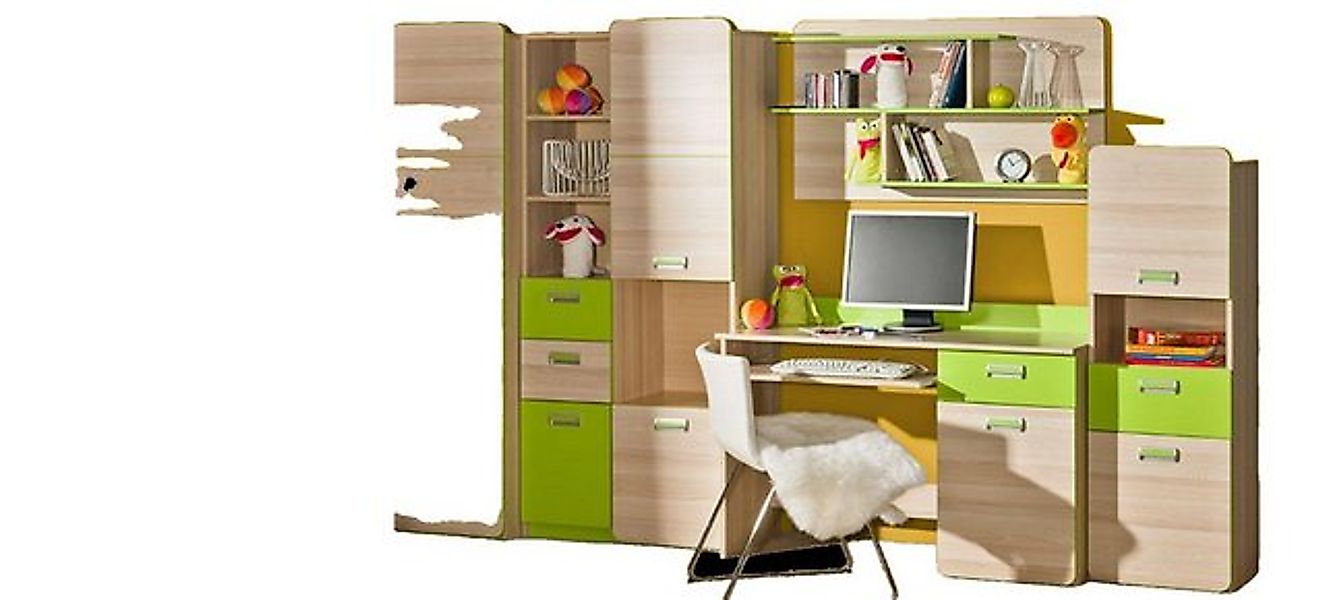 JVmoebel Kinderkleiderschrank Komplett Jugendzimmer Kinderzimmer Eckschrank günstig online kaufen