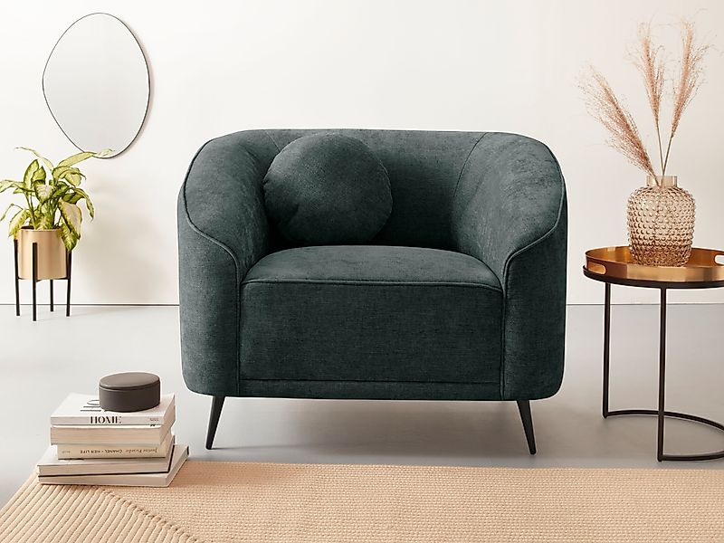 Leonique Sessel »Ashly«, in 3 Bezugsvarianten, Bouclé, Samtoptik und Strukt günstig online kaufen