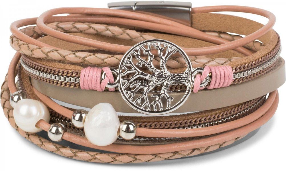 styleBREAKER Wickelarmband Wickelarmband mit Perlen, Kette günstig online kaufen