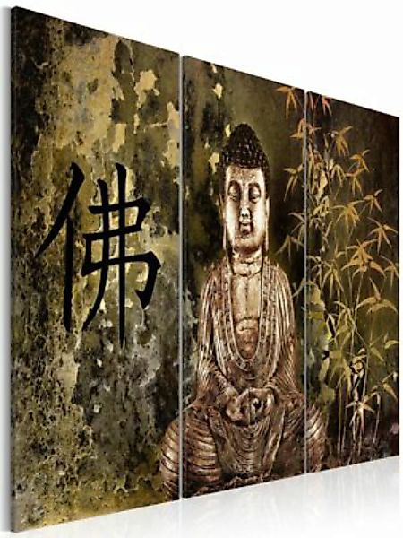 artgeist Wandbild Statue von Buddha braun/grün Gr. 60 x 40 günstig online kaufen