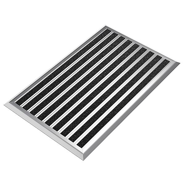 Björn&Schiller Fußmatte mit Silbernem Aluminium Rand 50 x 80 cm für Außenbe günstig online kaufen