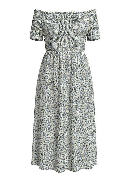 Vila Shirtkleid Off-Shoulder Design Sommerkleid mit elastischem Ausschnitt günstig online kaufen