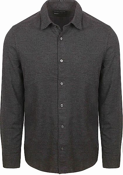 Marc O'Polo Hemd Flanell Druck Anthrazit - Größe XL günstig online kaufen