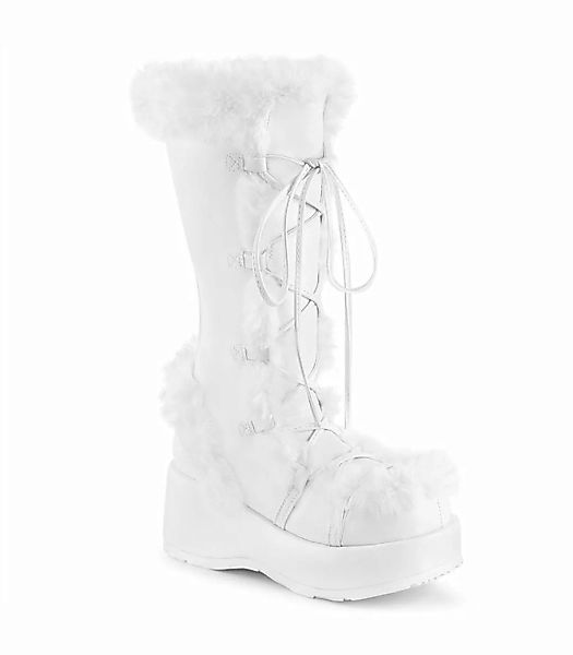 CUBBY-311 Plateau Stiefel mit Plüsch - Weiß | Demonia (Schuhgröße: EUR 42) günstig online kaufen