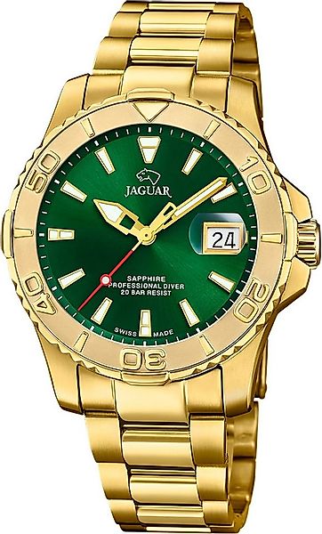 JAGUAR Quarzuhr Jaguar Herrenuhr Edelstahl gold Jaguar Pro, (Analoguhr), He günstig online kaufen