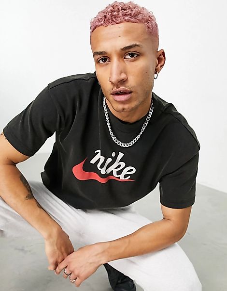 Nike – Heritage Essentials – T-Shirt mit Logo in verwaschenem Schwarz günstig online kaufen
