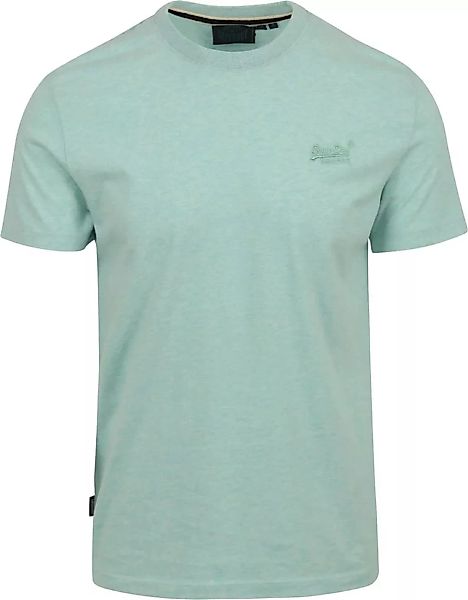 Superdry Classic T Shirt Melange Hellgrün - Größe S günstig online kaufen