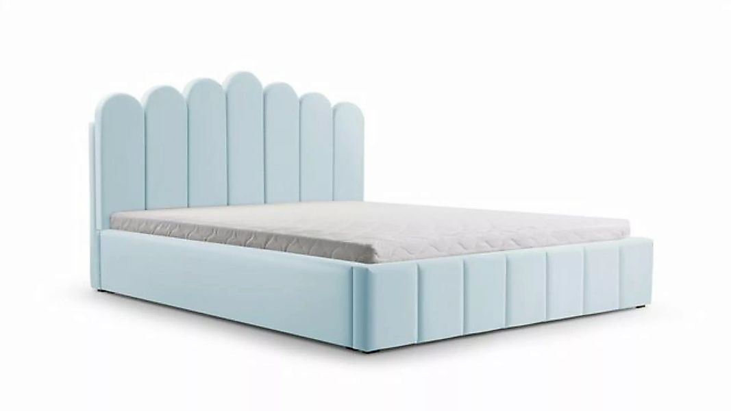 MOEBLO Polsterbett Bett 03 (Double Doppelbett mit Kopfstütze, Rahmenbettges günstig online kaufen