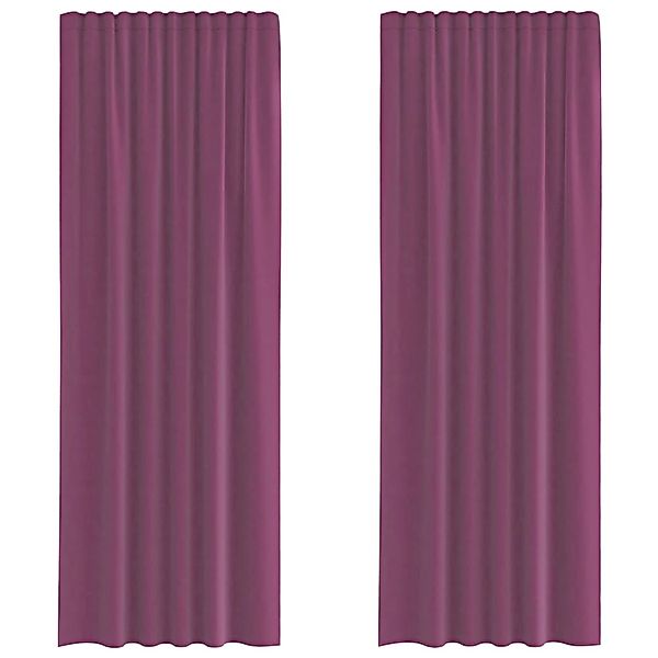 vidaXL Voile Vorhänge mit Stangentaschen 2 Stk Lila 4102205 günstig online kaufen