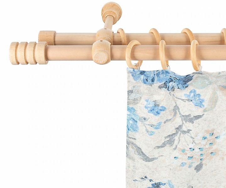 SN DECO GROUP Gardinenstange "Pisa" 2 läufig-läufig Fixmaß 28 mm, Holz, ver günstig online kaufen