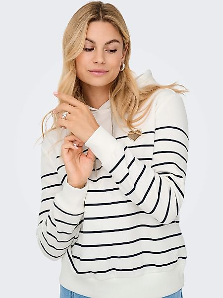 ONLY Kapuzensweatshirt "ONLADELLE L/S STRIPE HOOD SWT" günstig online kaufen