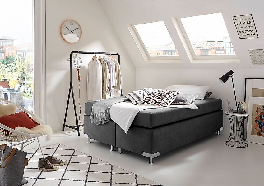 Westfalia Schlafkomfort Boxspringbett »Holland« ohne Kopfteil, frei im Raum günstig online kaufen