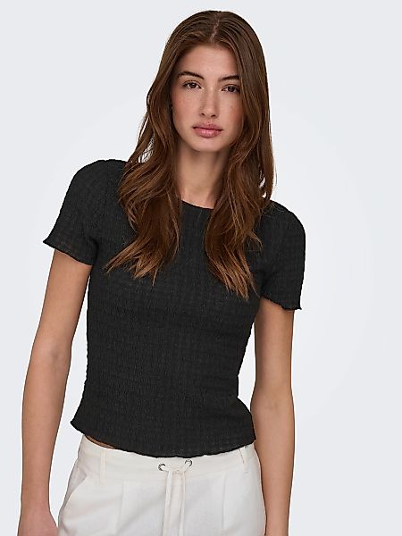 ONLY Kurzarmshirt "ONLILSE S/S TOP STRUCTURE JRS NOOS" Kunstfaser, regular günstig online kaufen