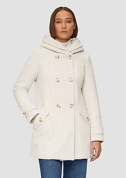 s.Oliver Funktionsmantel Strukturierter Wollmantel mit Teddyplüschfutter günstig online kaufen