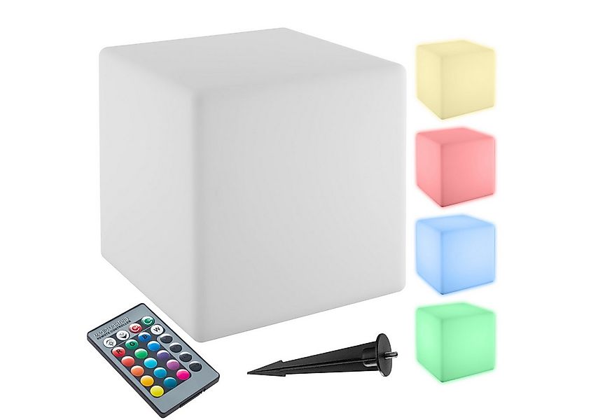 tectake LED Gartenleuchte Leuchtwürfel Luminous Cube, LED, mit Fernbedienun günstig online kaufen
