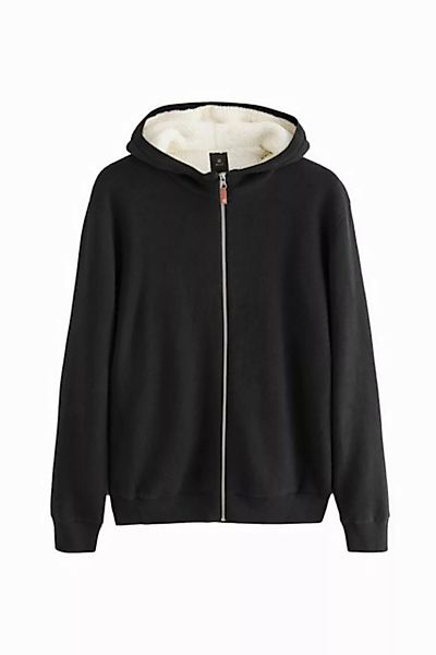 Next Kapuzenpullover Relaxed Fit Kapuzenjacke Plüschfutter Baumwolle (1-tlg günstig online kaufen