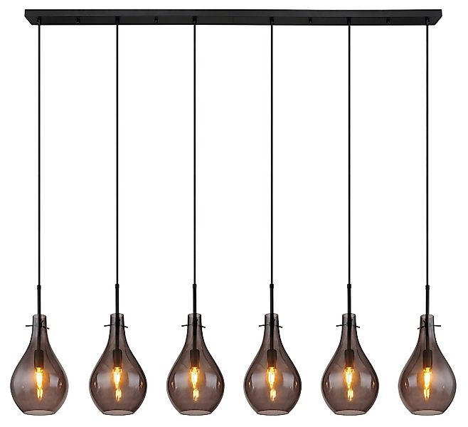 GLOBO LIGHTING Hängeleuchte OSKUS, ohne Leuchtmittel, Hängelampe schwarz Gl günstig online kaufen