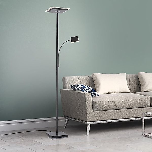LED Stehleuchte Hans in Schwarz 21,5W 2500lm günstig online kaufen