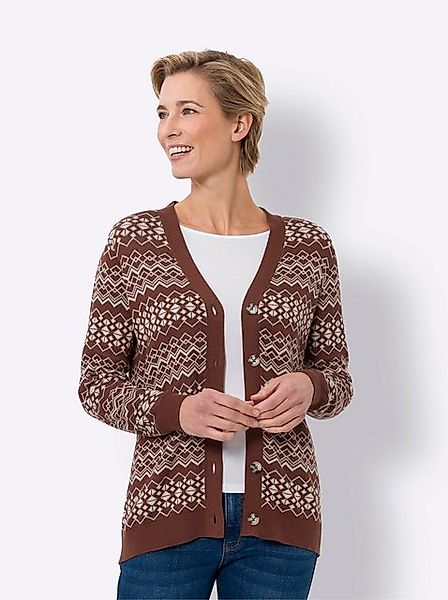 Sieh an! Strickjacke Jacquardstrickjacke günstig online kaufen