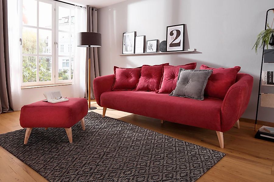 Home affaire 3-Sitzer "Baggio modern und romantisches Design, bequem" Zierk günstig online kaufen