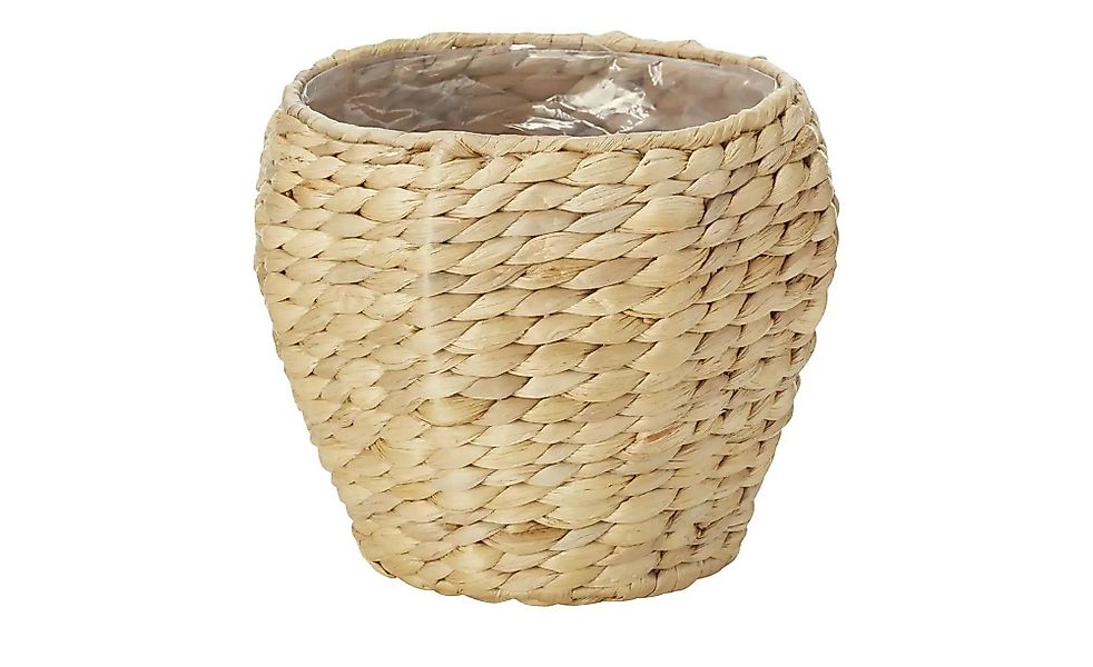 HOME STORY Übertopf   ¦ braun ¦ Wasserhyazinthe,Kunststoff ¦ Maße (cm): H: günstig online kaufen