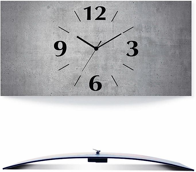 Artland Wanduhr »Grauer Beton«, 3D Optik gebogen, mit Quarz- oder Funkuhrwe günstig online kaufen