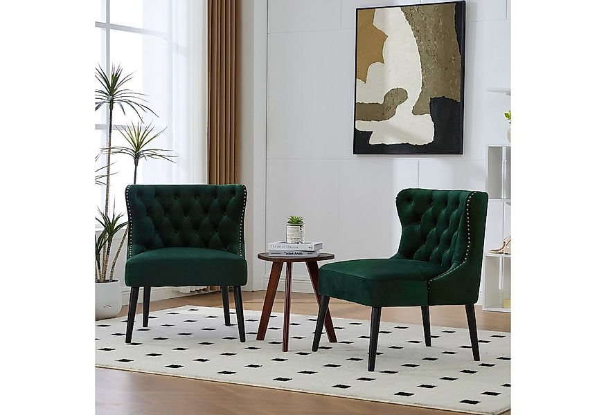 STILVORA Polsterstuhl aus Microsuede,Küchenstuhl Gartenstuhl Armless mit Ho günstig online kaufen