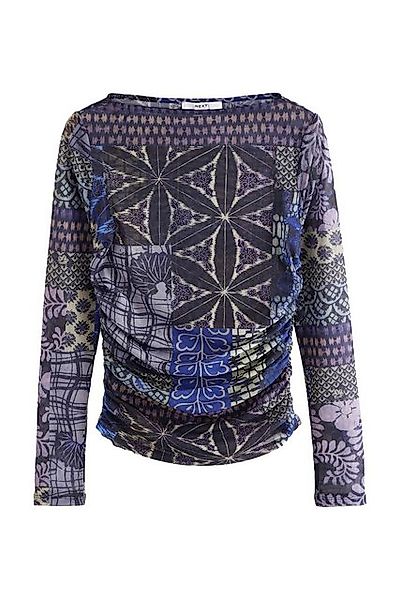 Next Langarmshirt Kew Collection gerafftes Langarmoberteil mit Mesh (1-tlg) günstig online kaufen