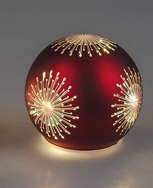 formano LED Dekolicht Weihnachtsbaumkugel Deko Kugel Licht Sparkle-Rot LED- günstig online kaufen