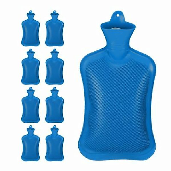 relaxdays 9 x Wärmflasche 2 Liter blau günstig online kaufen